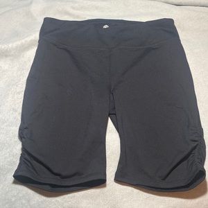 Black compression active shorts